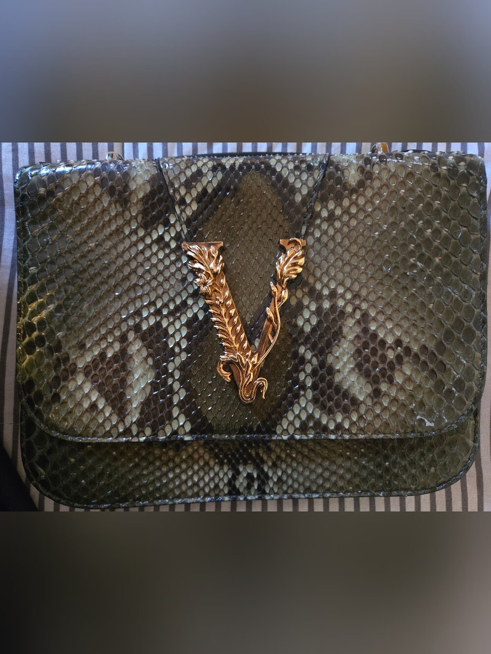 Versace Virtus Python Bag - Picture 3 of 9
